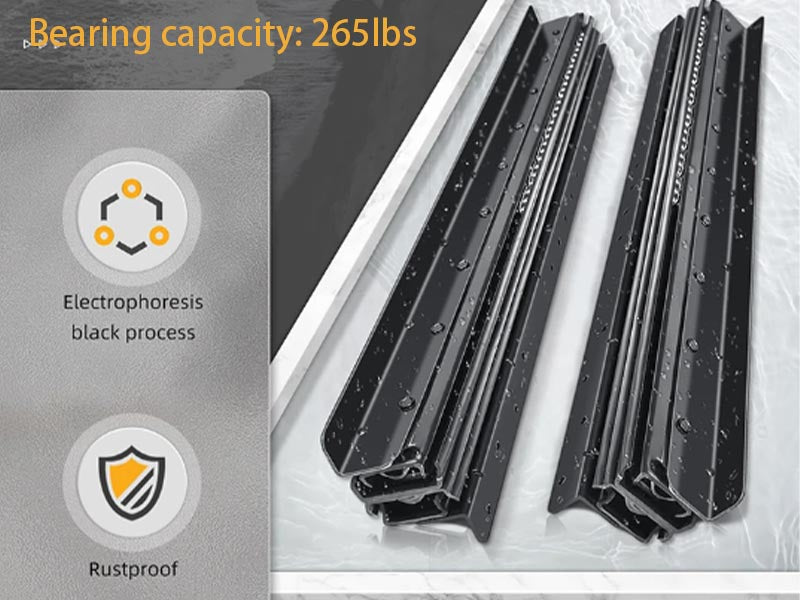 Bottom Mount Drawer Slides Heavy Duty 265 lbs
