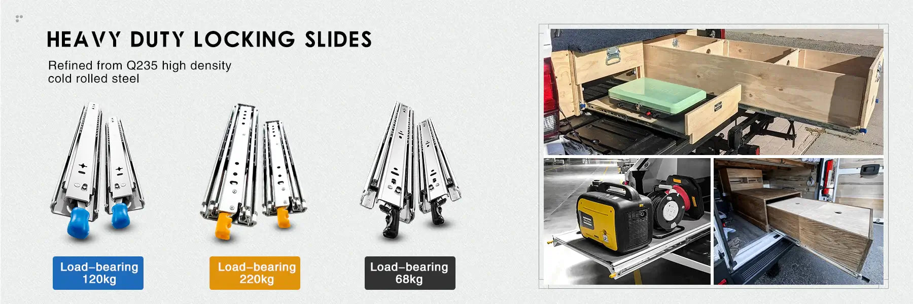 Heavy-duty slide parameters
