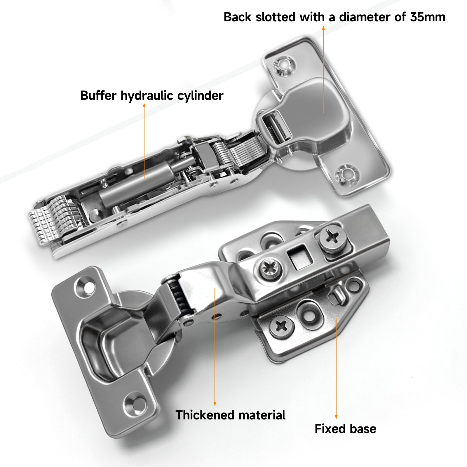 AOLISHENG Bisagras 3D Adjustable Silent Antirust Soft-Closing Steel Kitchen Cabinet Hinges Modern Design Flush Mount Workshop