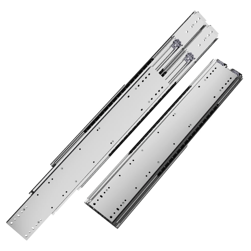 AOLISHENG 770lb Load Capacity Twin-Slide Heavy Duty Drawer Slides Side Mount Full Extension Ball Bearing Rails for Workshops Kitchens Garages and Industrial Settings, ——1Pair (AQ7625K3)