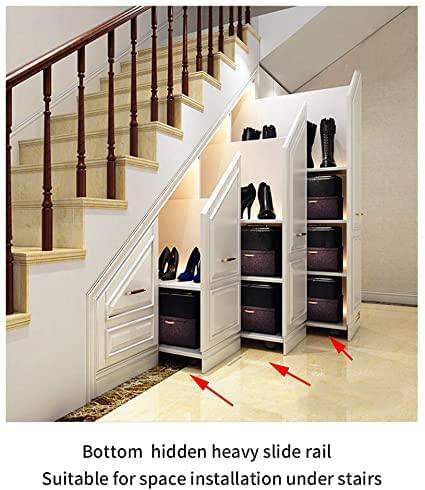 AOLISHENG 265lbs Stair storage Cabinet drawer rails Bottom Mount drawer Slides 1 Pair - A2047