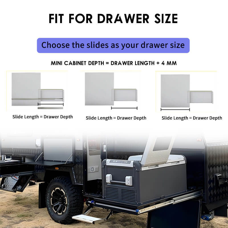 265 lb load heavy duty drawer slides