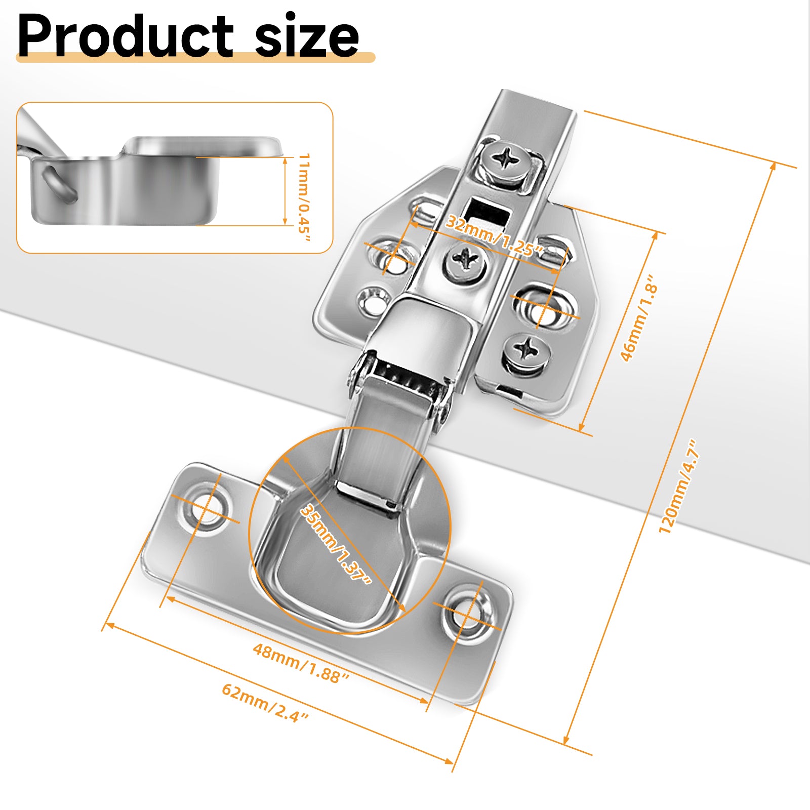 AOLISHENG Bisagras 3D Adjustable Silent Antirust Soft-Closing Steel Kitchen Cabinet Hinges Modern Design Flush Mount Workshop