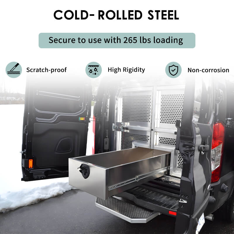 AOLISHENG 265lbs Tool boxs Heavy Duty Full Extension Load Bearing Drawer Slides 1 Pair - A2053