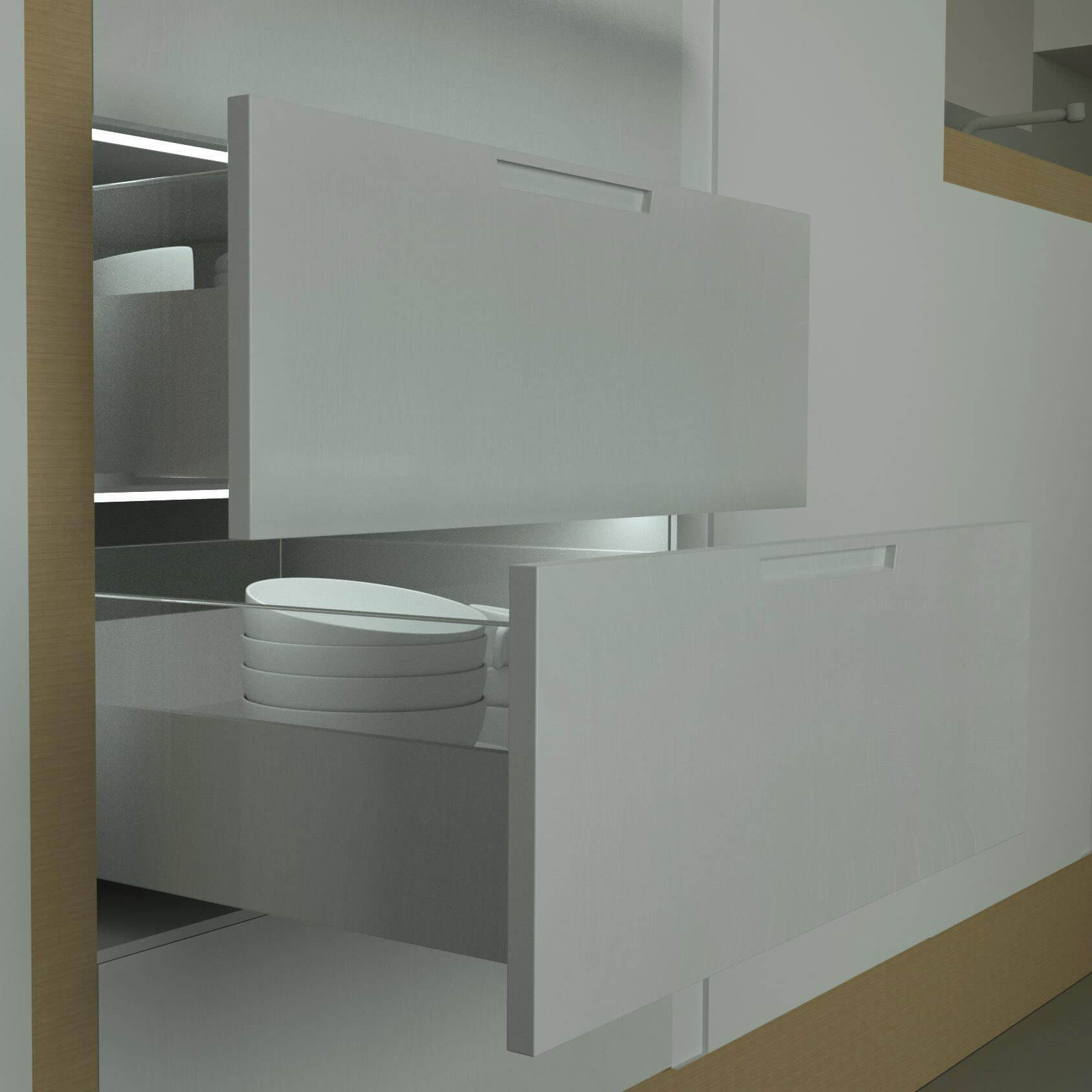 Bottom-mounted drawer slides