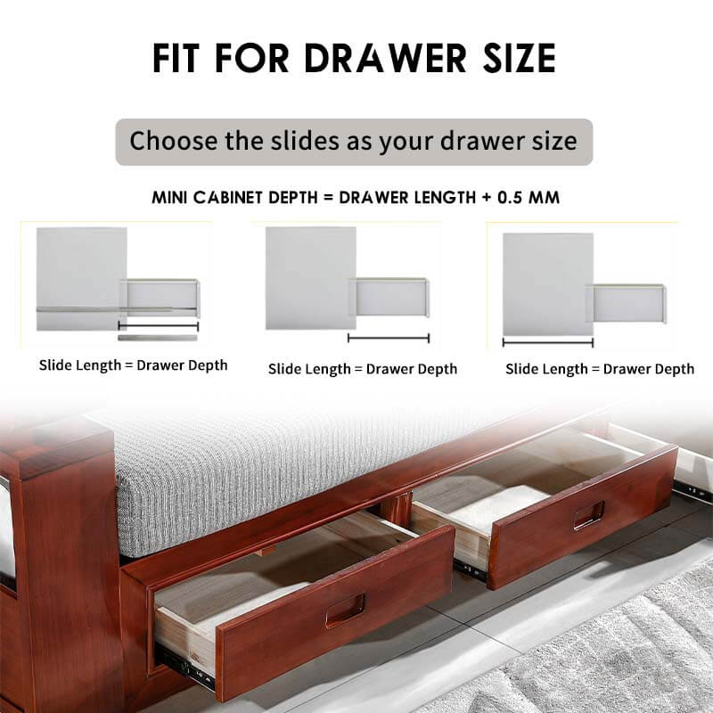 Soft Close Side Mounted Drawer Slide