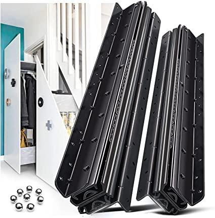 AOLISHENG 265lbs Stair storage Cabinet drawer rails Bottom Mount drawer Slides 1 Pair - A2047