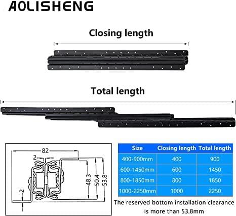AOLISHENG 265lbs Stair storage Cabinet drawer rails Bottom Mount drawer Slides 1 Pair - A2047